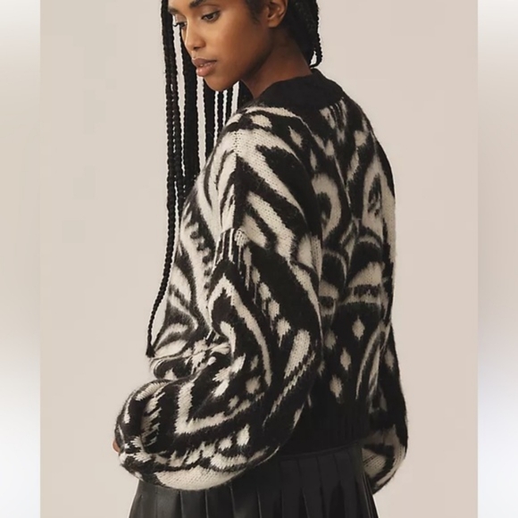 Farm Rio Pineapple Ikat Knit Sweater